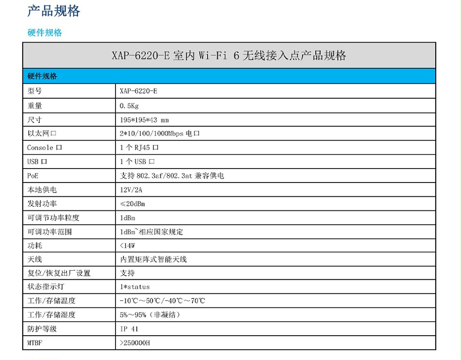信锐XAP-6220-E 无线AP