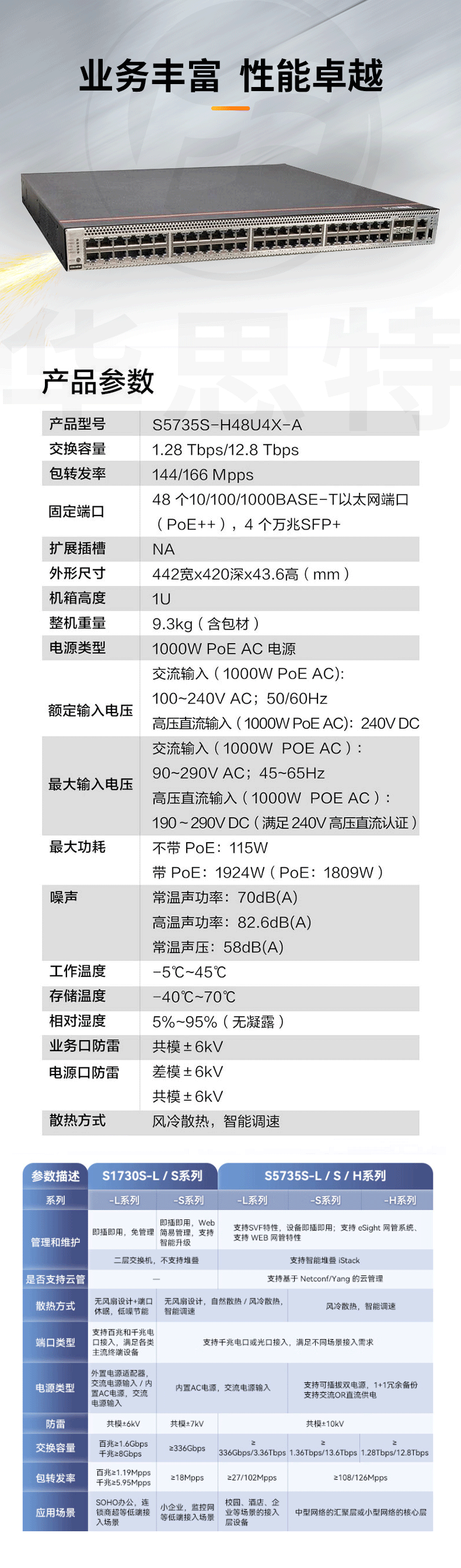 华为数通智选交换机 S5735S-H48U4X-A