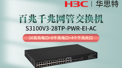 H3C交换机 S3100V3-28TP-PWR-EI-AC