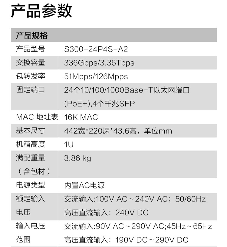 华为 S300-24P4S-A2 企业交换机