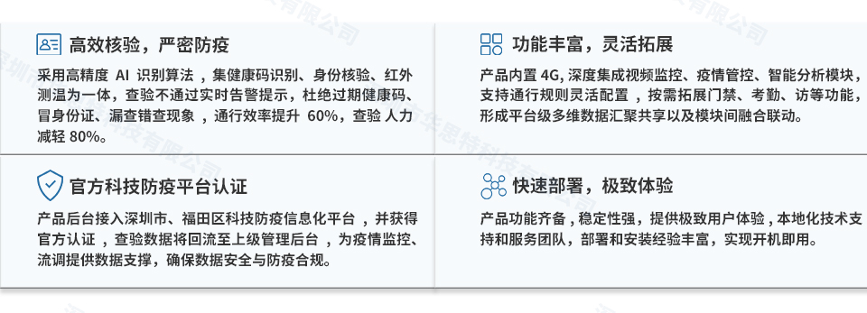 华思特电子哨兵,人脸测温健康码核验一体机