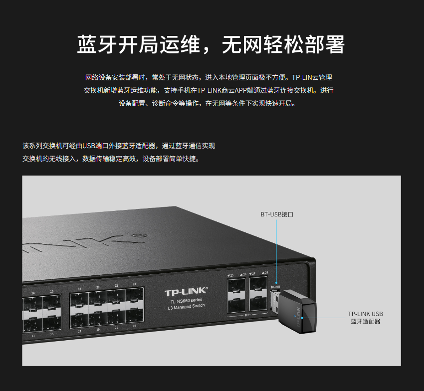 TP-LINK TL-NS660-24F4T 万兆上联三层网管交换机
