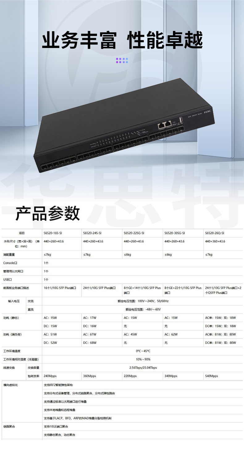 华三 LS-6520-24S-SI 24口万兆网管交换机