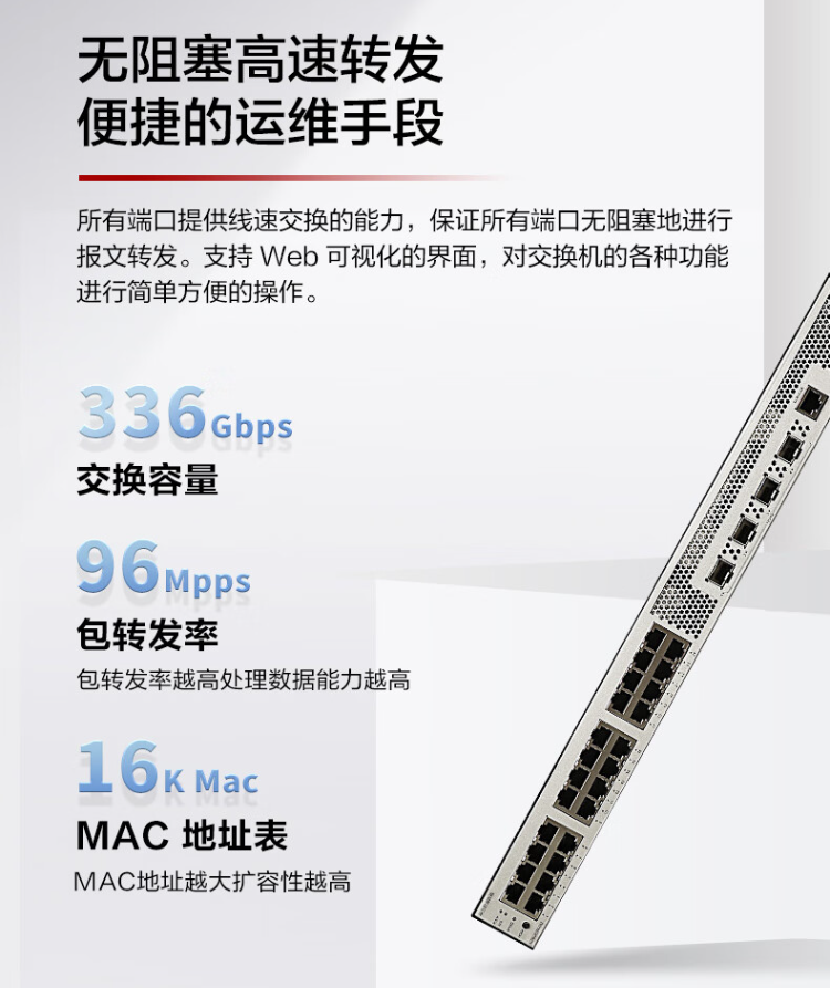 华为S200-24T4X-QA2 web网管万兆交换机