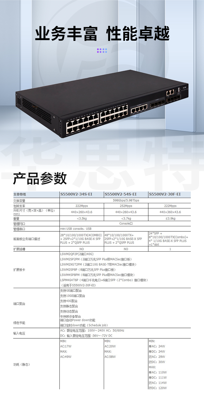 华三交换机 LS-5500V2-34S-EI