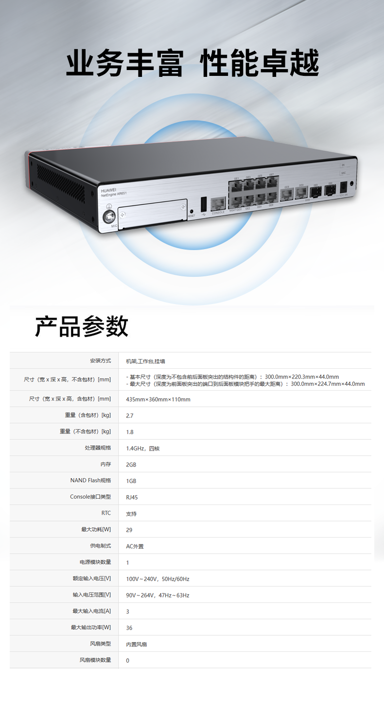 华为 AR651 企业级5G路由器