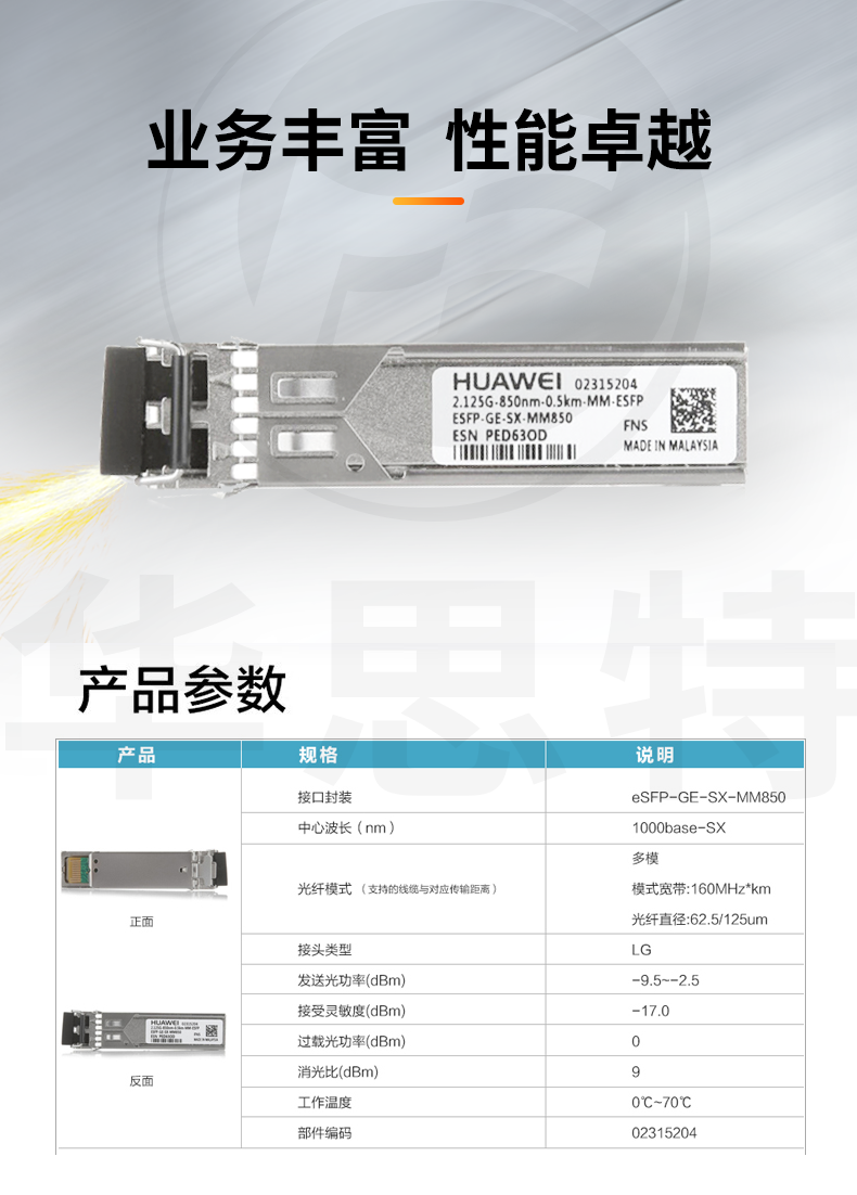 华为 eSFP-GE-SX-MM850 千兆多模模块