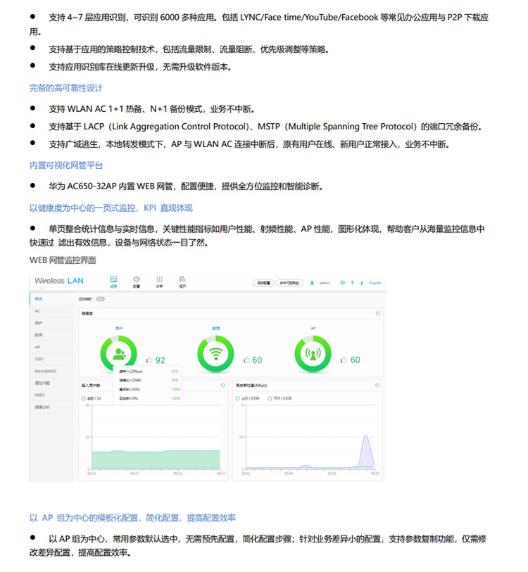 华为 AC650-32AP 无线接入控制器AC