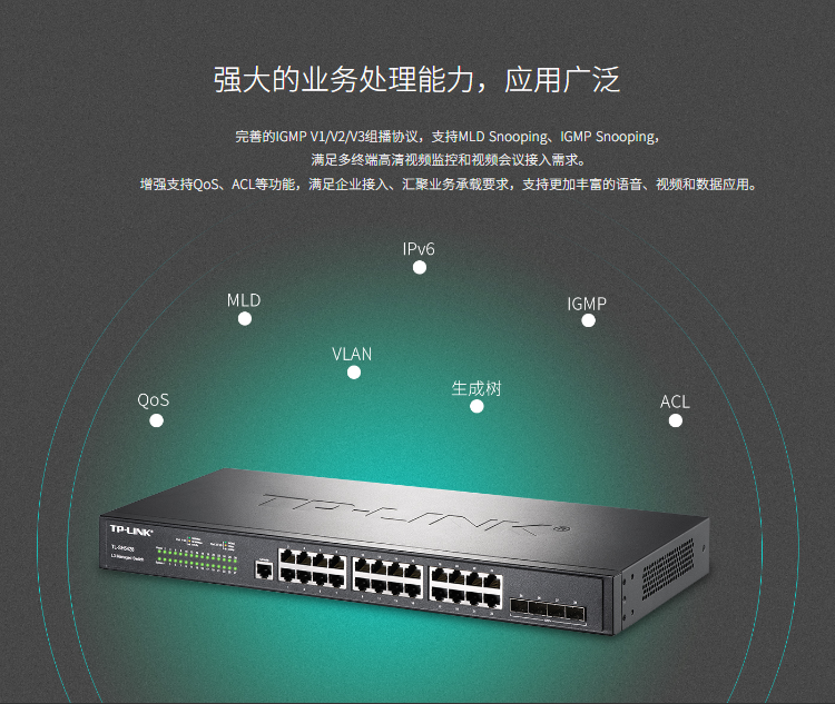 TP-LINK TL-SH5428 万兆上联三层网管交换机