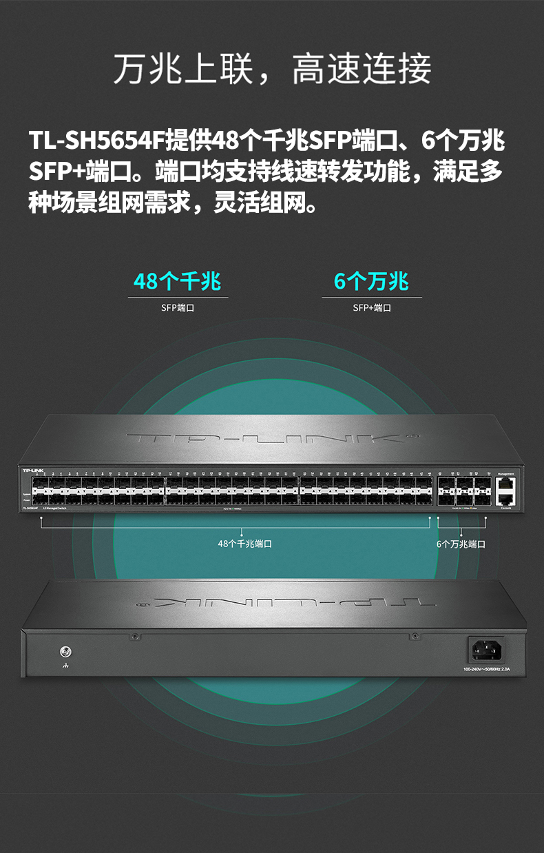 TP-LINK三层网管交换机TL-SH5654F