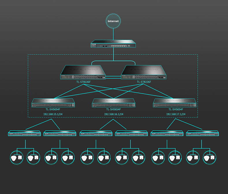 TP-LINK三层网管交换机TL-SH5654F